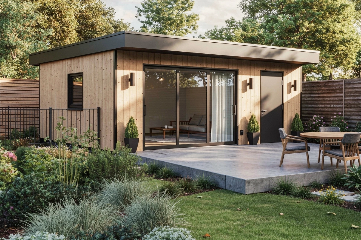 Contemporary wood exterior ADU construction completed in Los Angeles by LA DREAM ADU experts