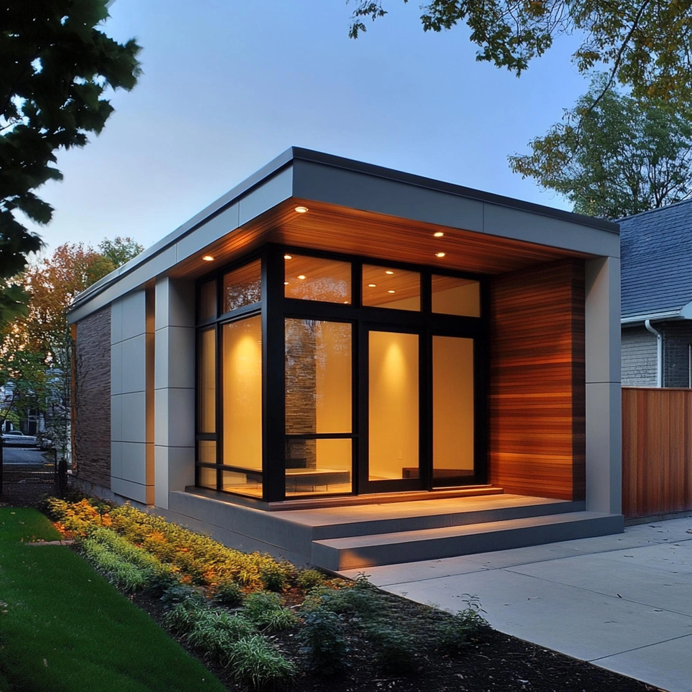 Contemporary flat roof accessory dwelling unit in Los Angeles constructed by LA DREAM ADU