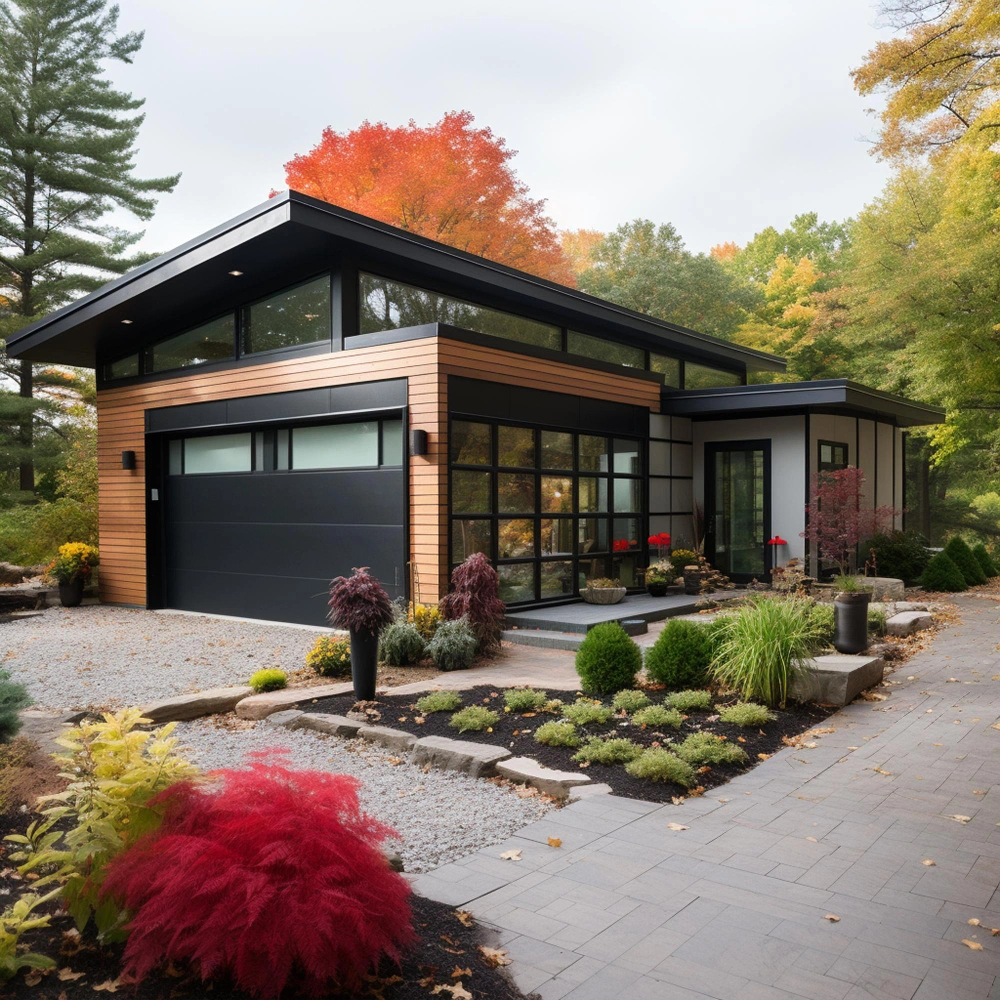Garage conversion ADU with modern exterior completed in Los Angeles by LA DREAM ADU