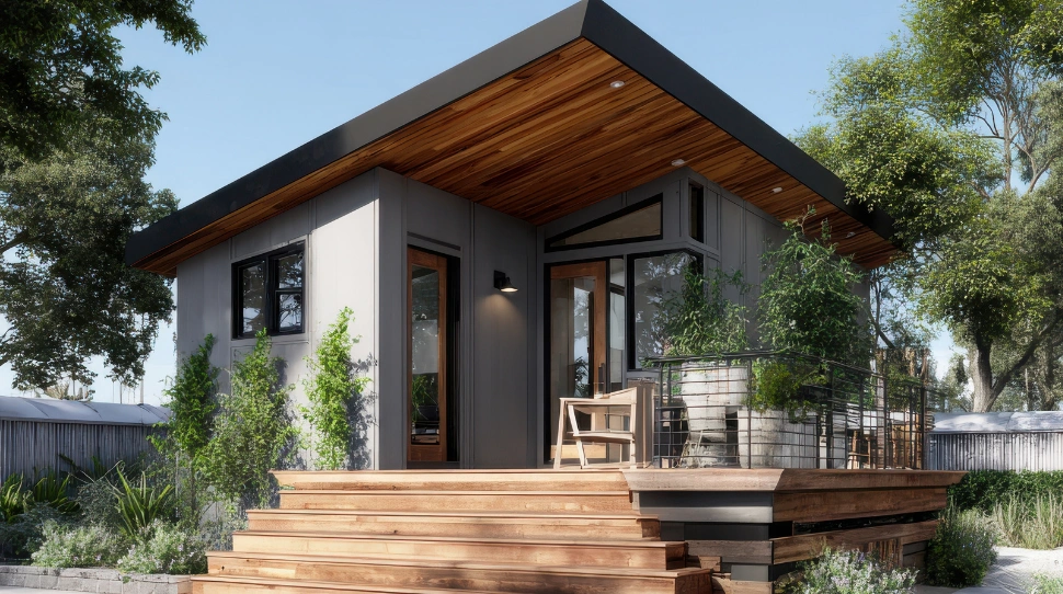 Premium backyard ADU exterior in Los Angeles built by LA DREAM ADU with modern architectural design