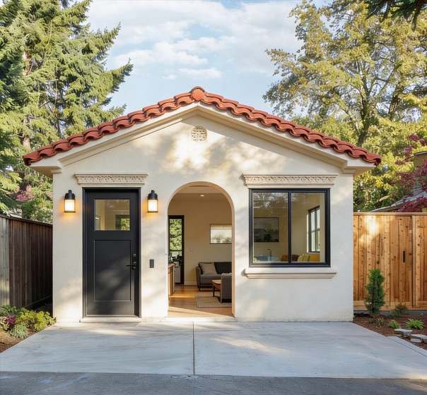 Experienced ADU construction specialists reviewing architectural plans for LA DREAM ADU in Los Angeles